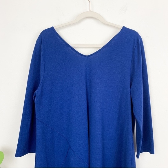 Soft Surroundings Women’s Blue Daphne V-Neck Dress Sz L - Picture 5 of 8